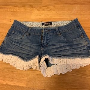 Forever21 frill Jean short blue size 26